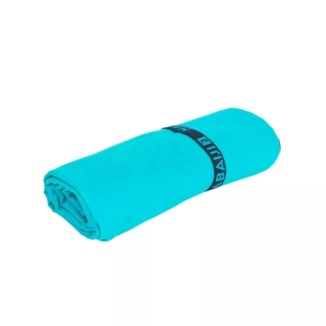 Microfibre Swimming Towel Size L 80 X 130 Cm Double-Sided Blue/Green, Teal Green, No Color, large image number 2