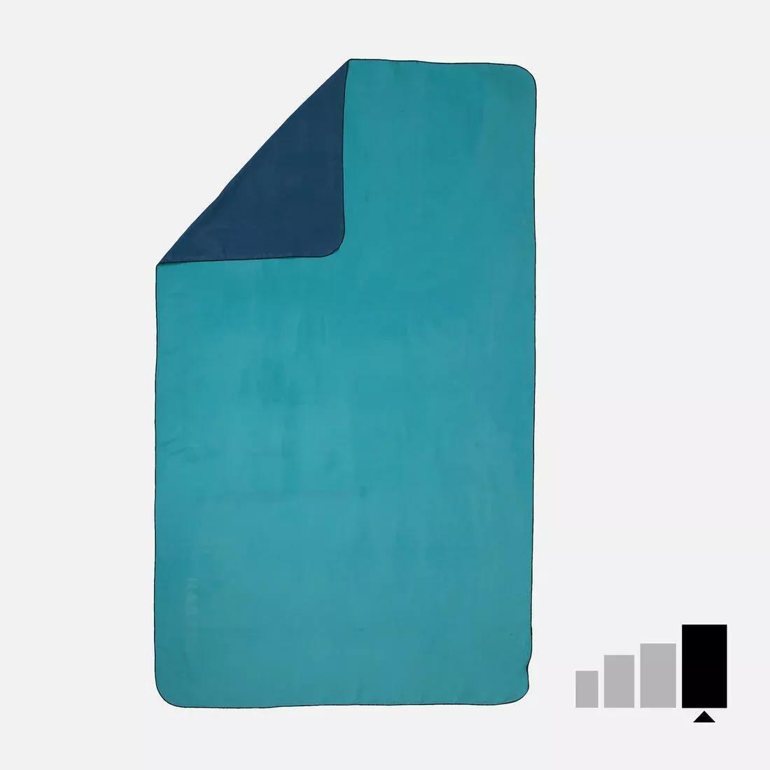 Microfibre Towel / Ultra Compact Double-Sided Size Xl 110 X 175 Cm, Green, No Color, large image number 0