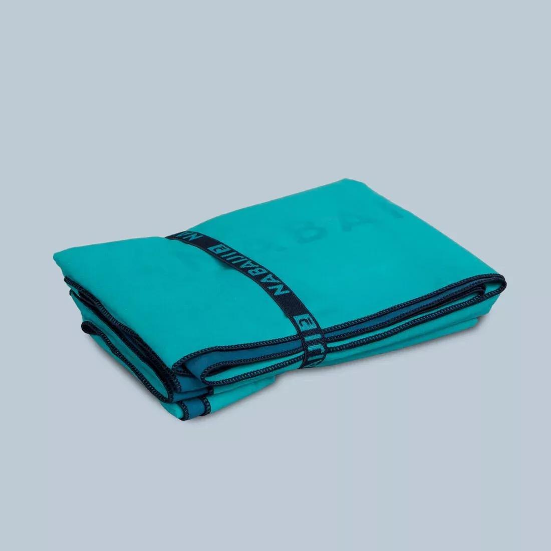 Microfibre Towel / Ultra Compact Double-Sided Size Xl 110 X 175 Cm, Green, No Color, medium