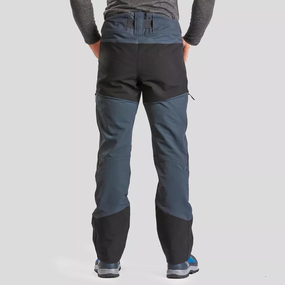 Men Warm And Water-Repellent Hiking Trousers - SH500, Grey, No Color, medium