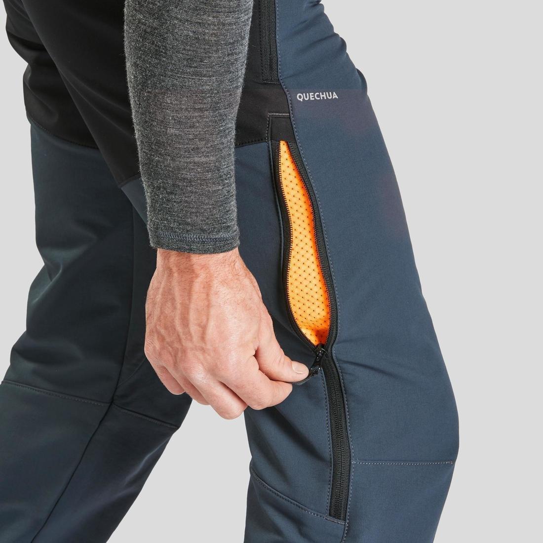 Men Warm And Water-Repellent Hiking Trousers - SH500, Grey, No Color, medium