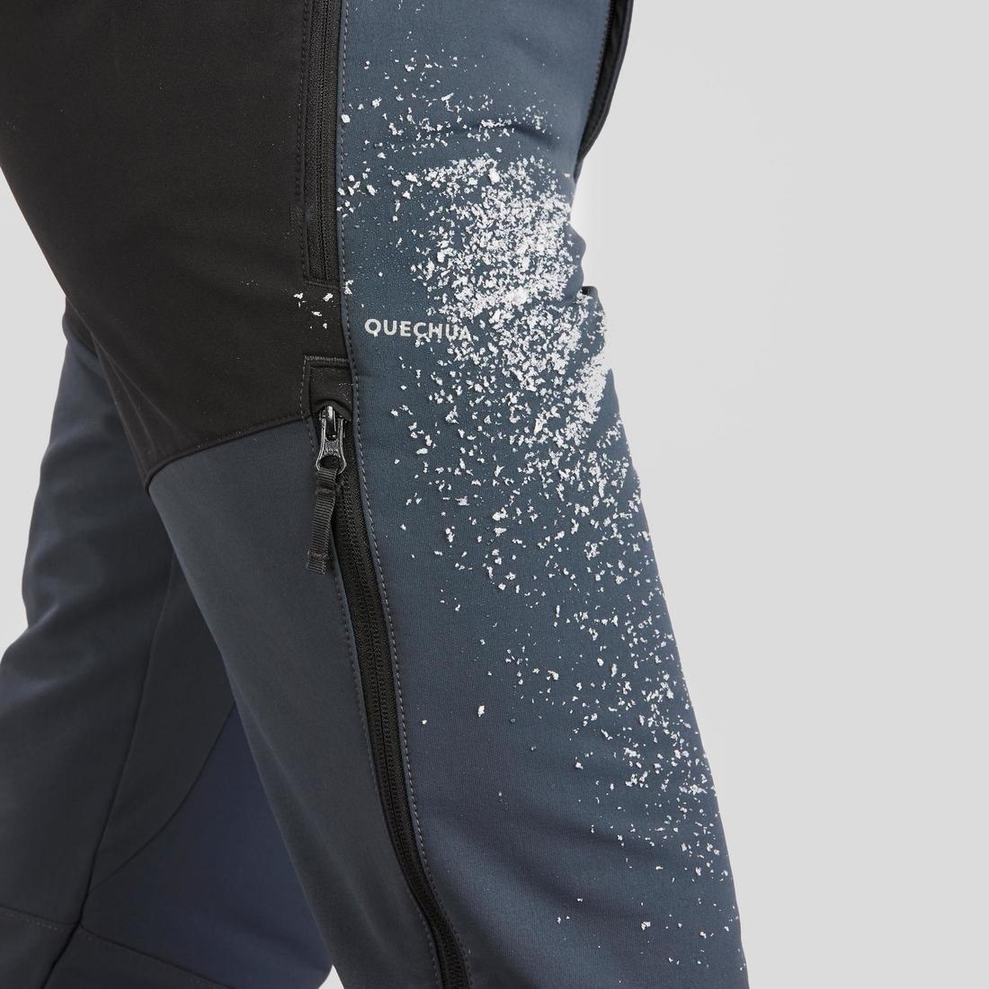 Men Warm And Water-Repellent Hiking Trousers - SH500, Grey, No Color, large image number 3