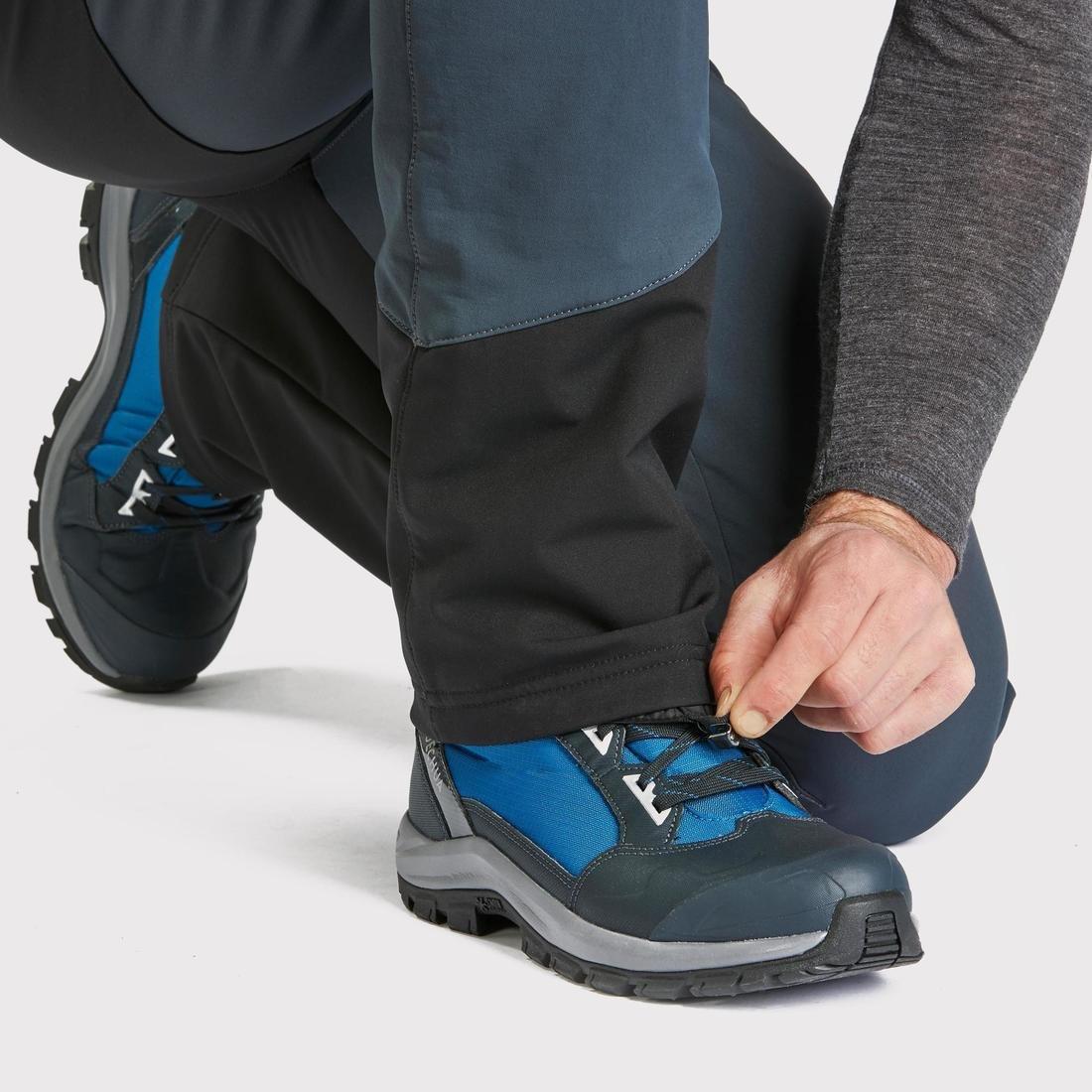 Men Warm And Water-Repellent Hiking Trousers - SH500, Grey, No Color, large image number 4