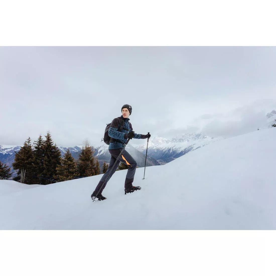 Men Warm And Water-Repellent Hiking Trousers - SH500, Grey, No Color, large image number 7