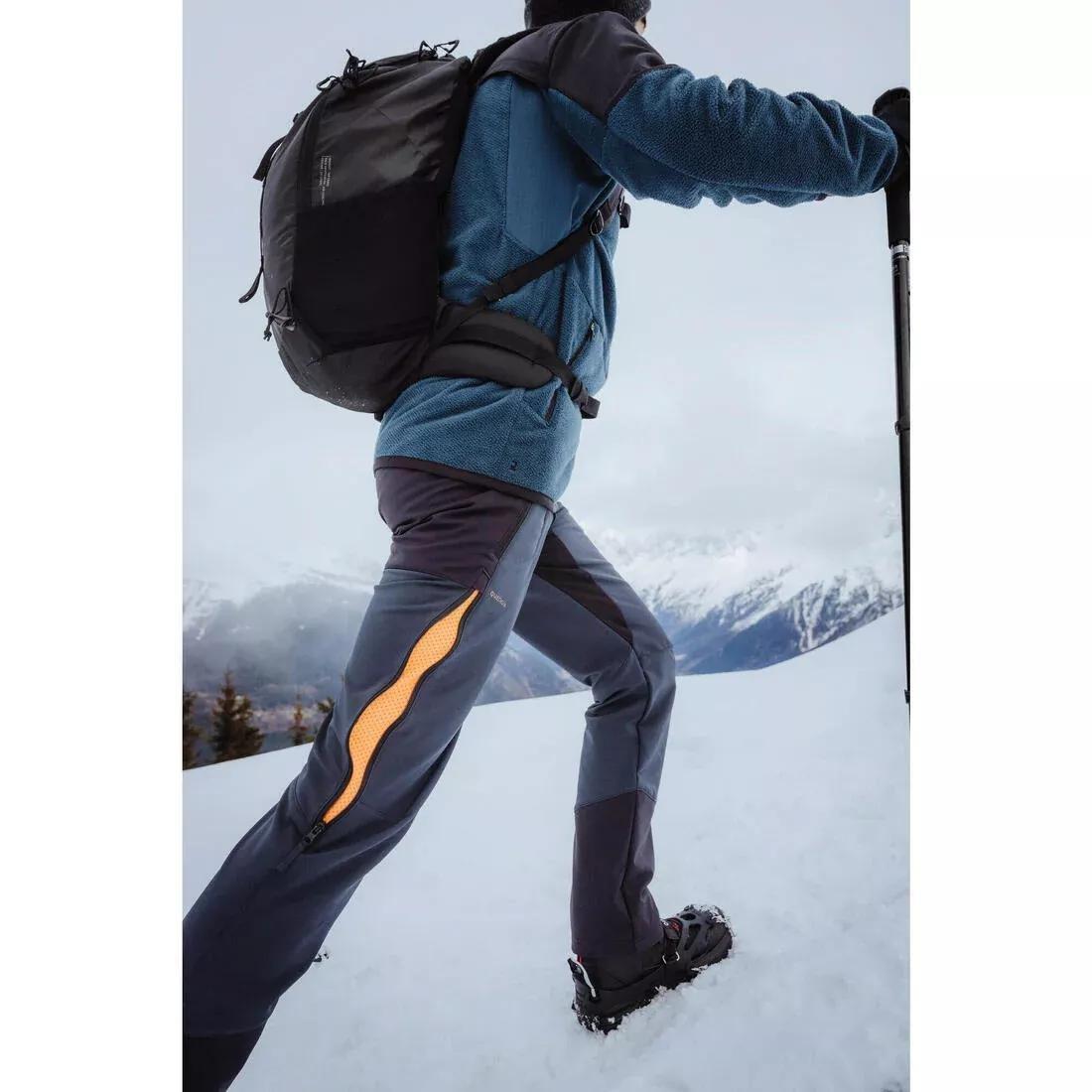 Men Warm And Water-Repellent Hiking Trousers - SH500, Grey, No Color, large image number 8