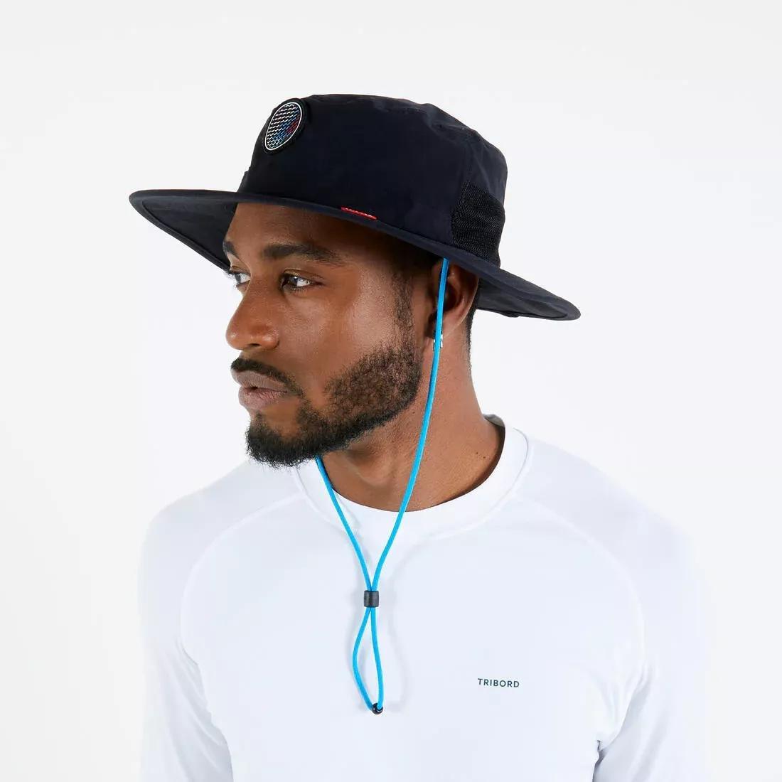 BLACK Adults' Sailing Boat Hat 500, , large image number 2