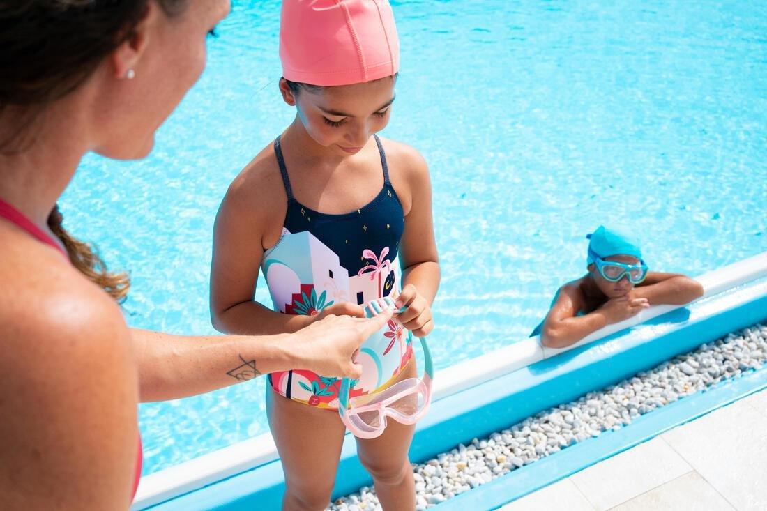 Kids Swimdow 100 Swimming Goggles, Blue, No Color, large image number 8