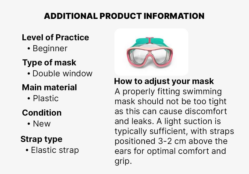 Kids Swimdow 100 Swimming Goggles, Blue, No Color, medium