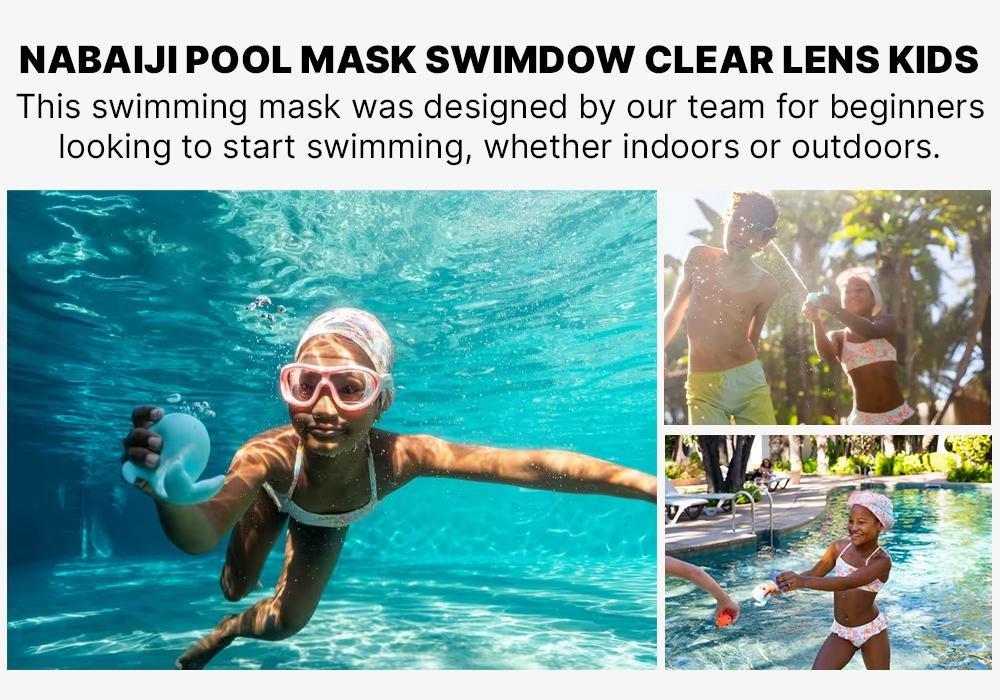 Kids Swimdow 100 Swimming Goggles, Blue, No Color, medium