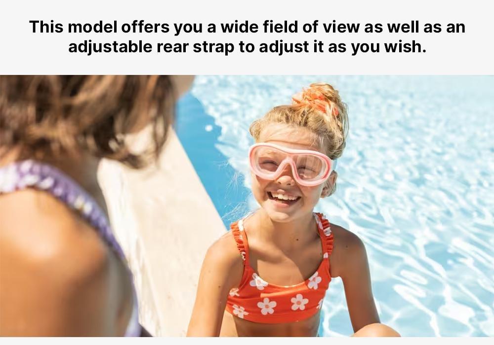 Kids Swimdow 100 Swimming Goggles, Blue, No Color, medium