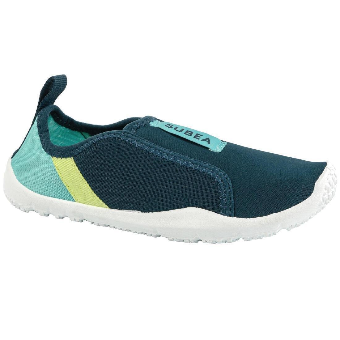 SUBEA - Kids Elasticated Aquashoes 120 Beach Party, Blue