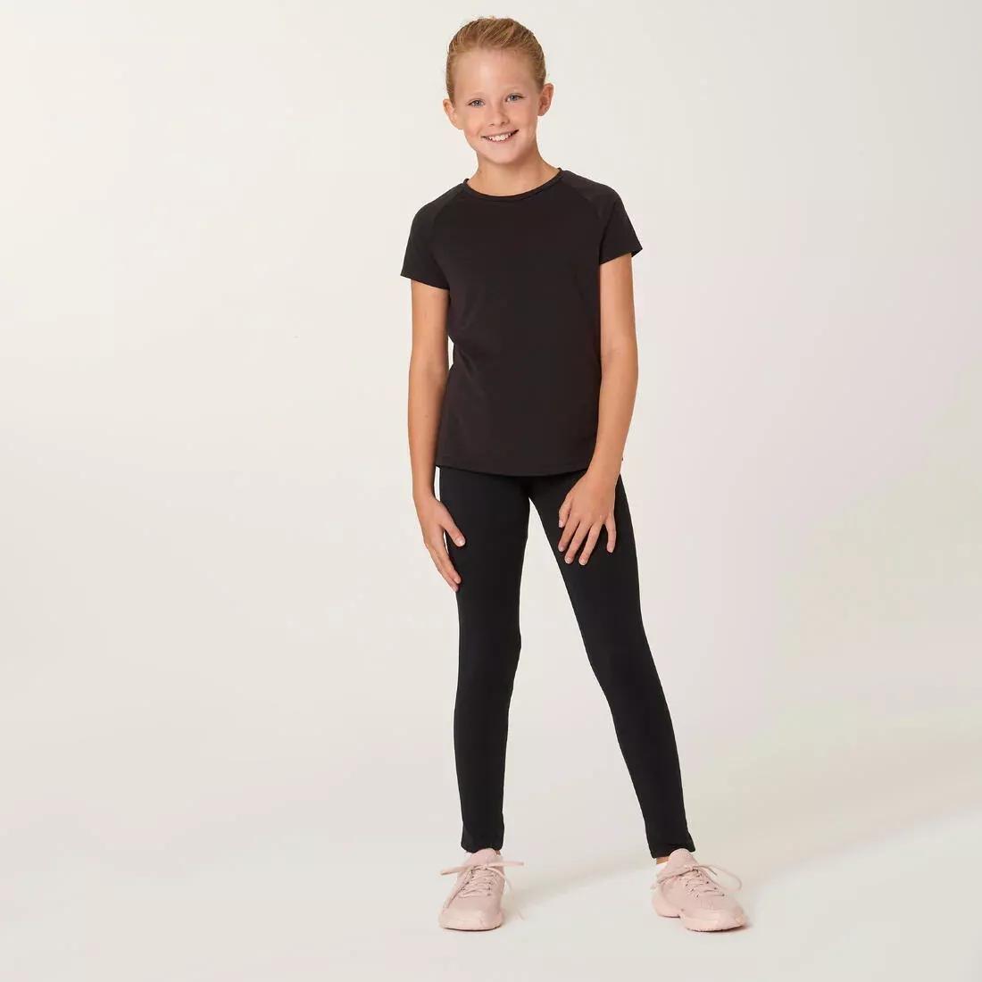 Kids Girls Breathable T-Shirt - S500, Black, , large image number 1