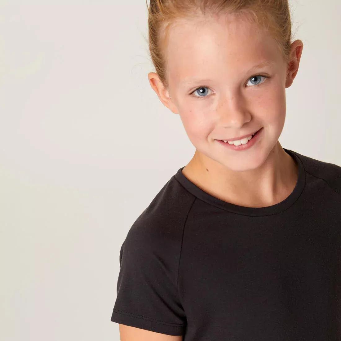 Kids Girls Breathable T-Shirt - S500, Black, , large image number 2