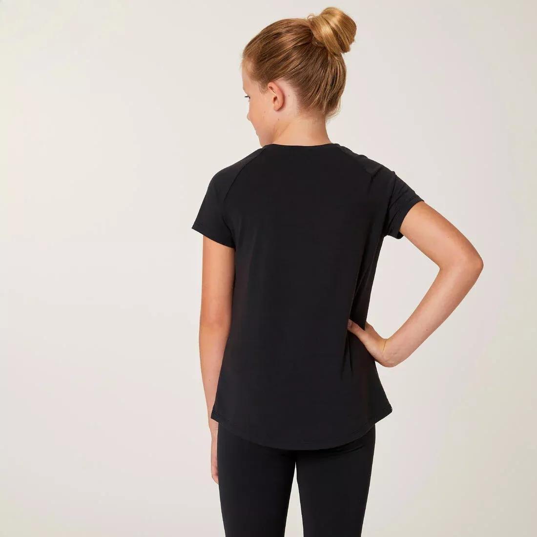 Kids Girls Breathable T-Shirt - S500, Black, , large image number 3