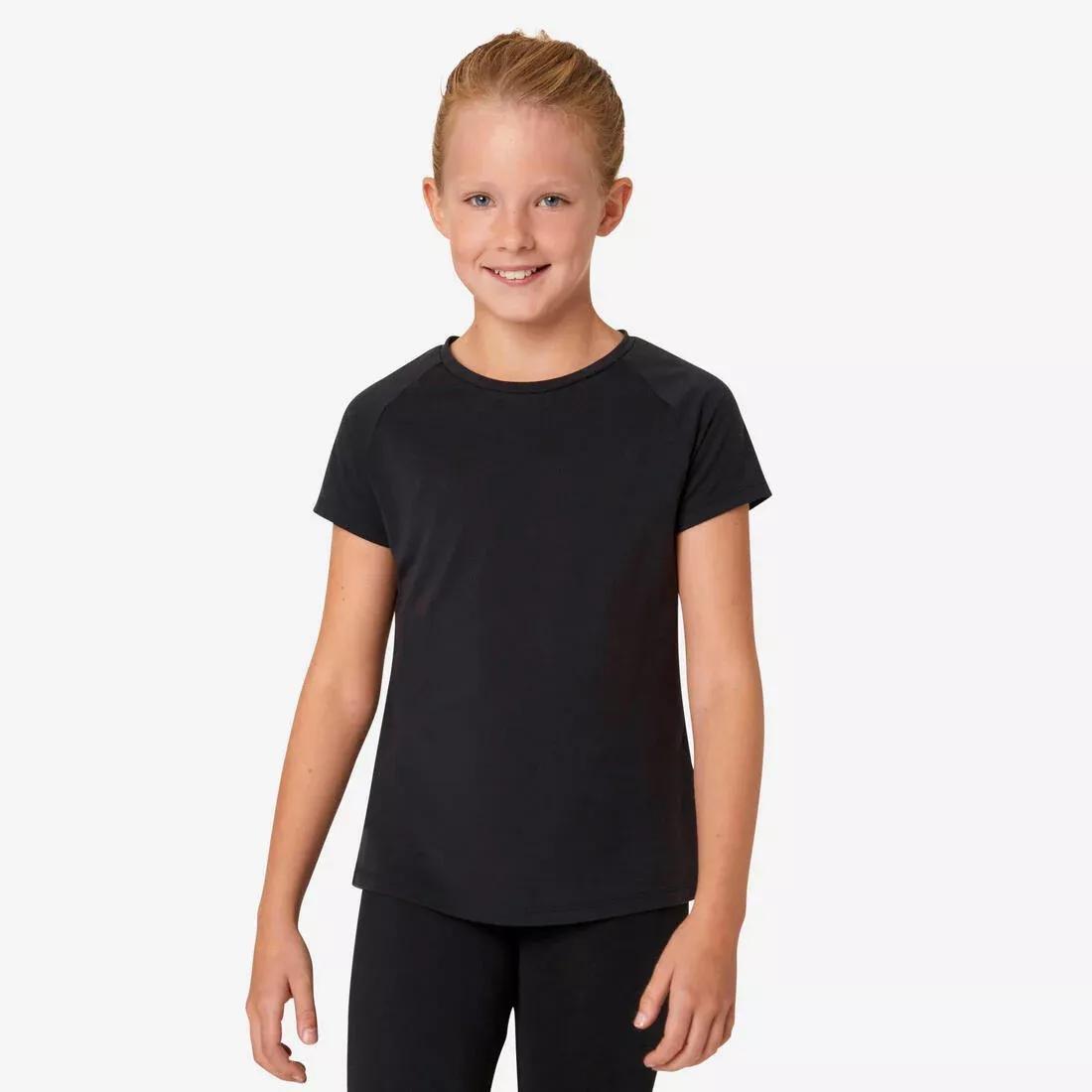 Kids Girls Breathable T-Shirt - S500, Black, , large image number 10