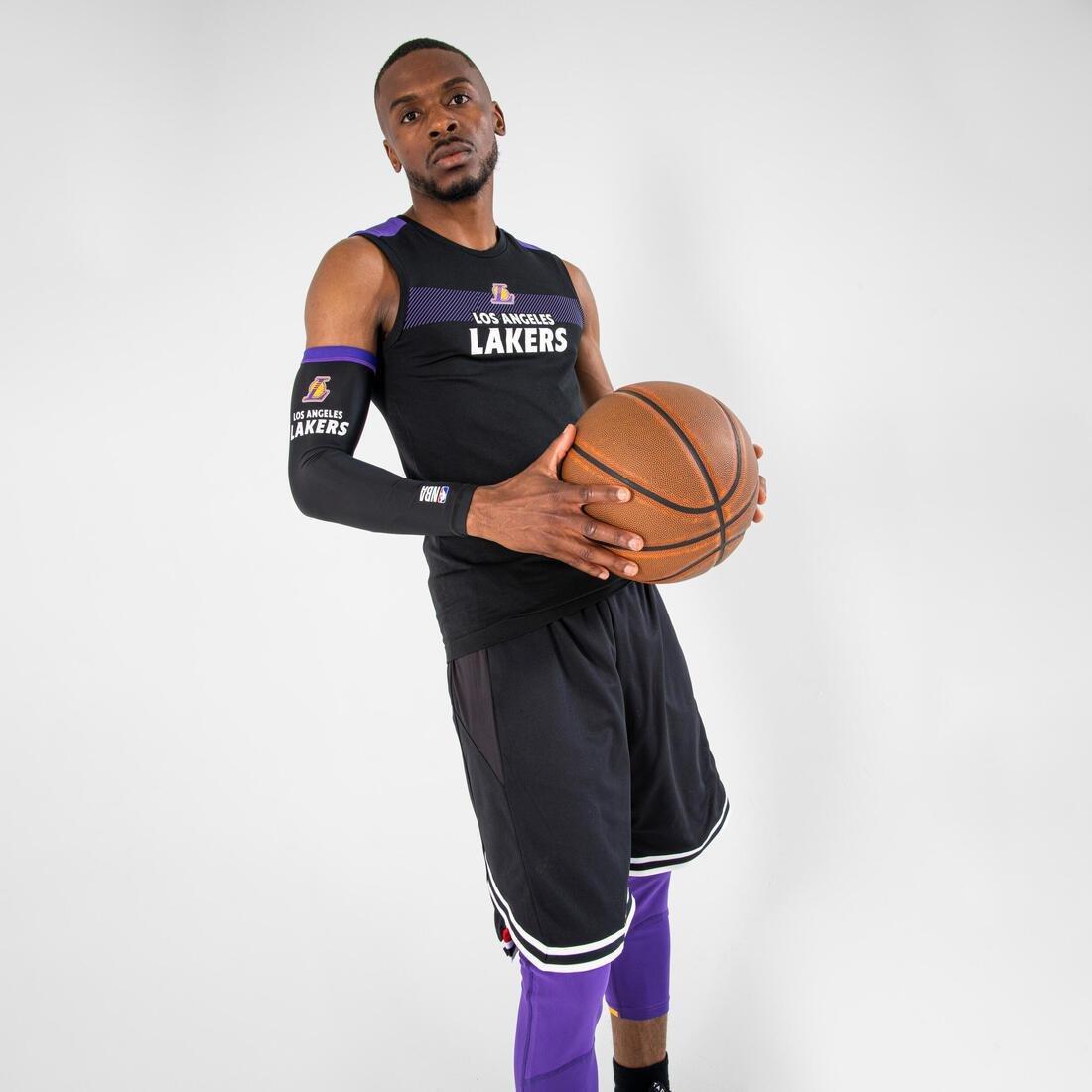 Men Basketball Sleeve E500 - Nba Los Angeles Lakers, Black, , large image number 3