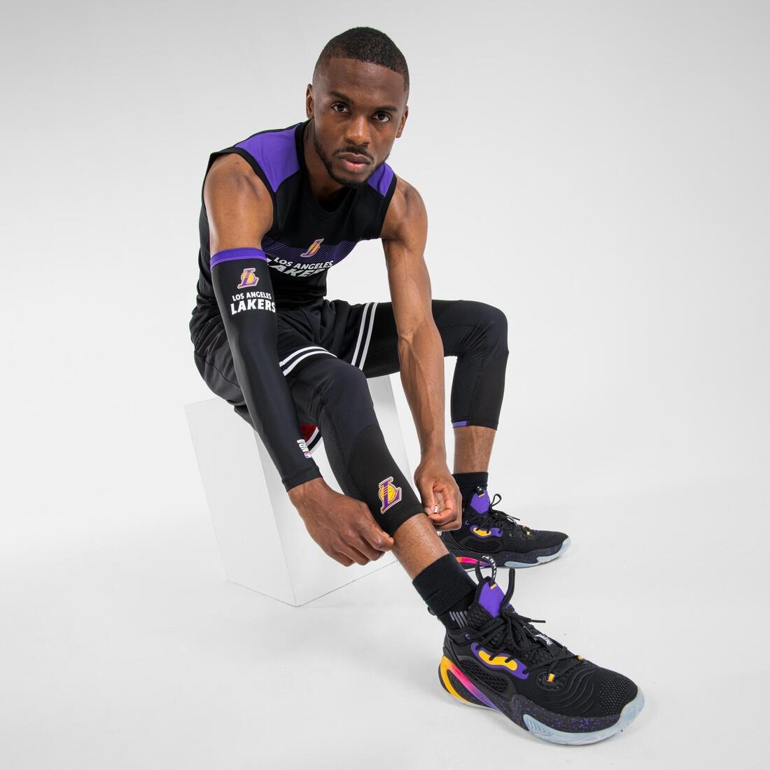 Men Basketball Sleeve E500 - Nba Los Angeles Lakers, Black, , large image number 5
