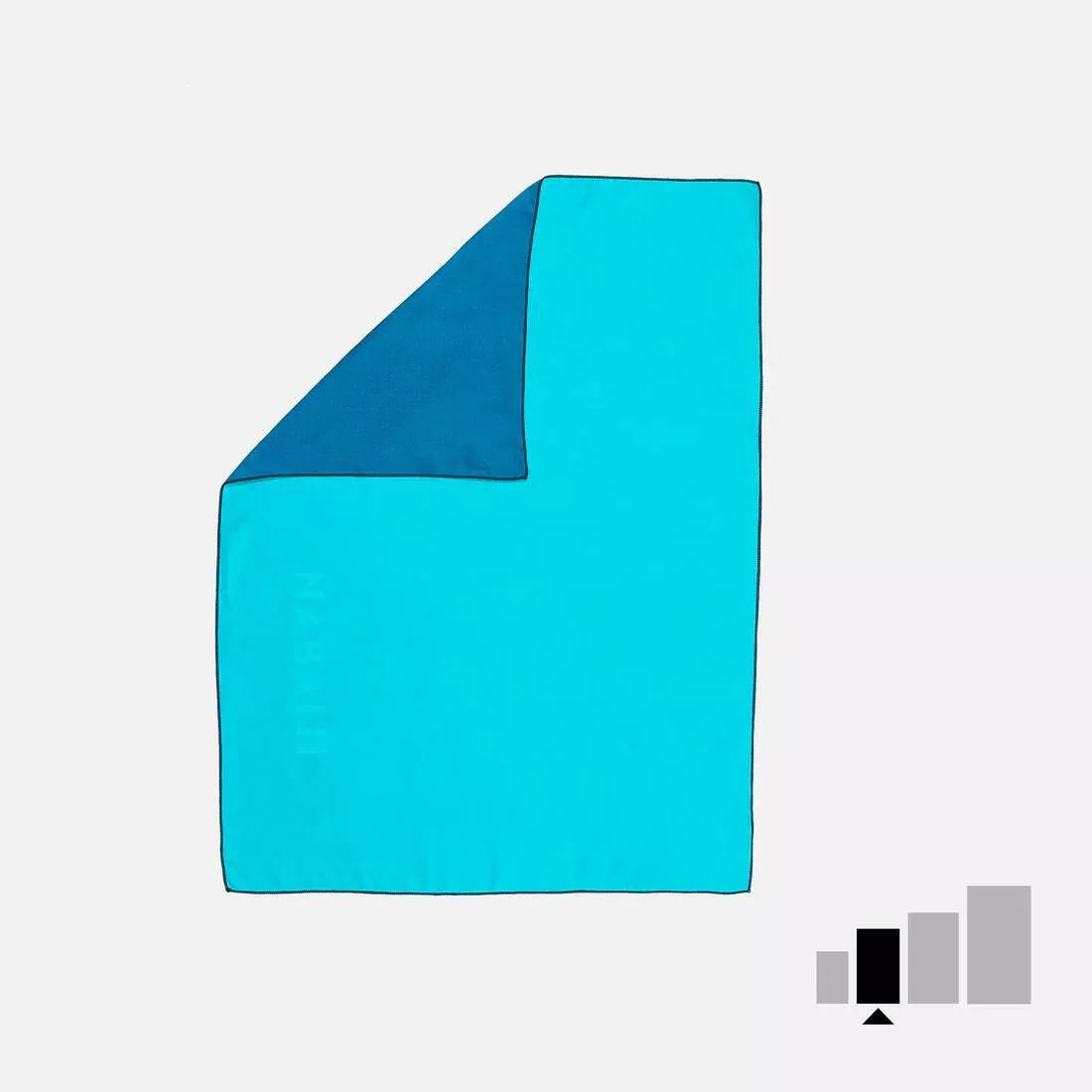 Microfibre Towel For Swimming Size M 60 X 80 Cm Double-Sided, Green, No Color, large image number 0