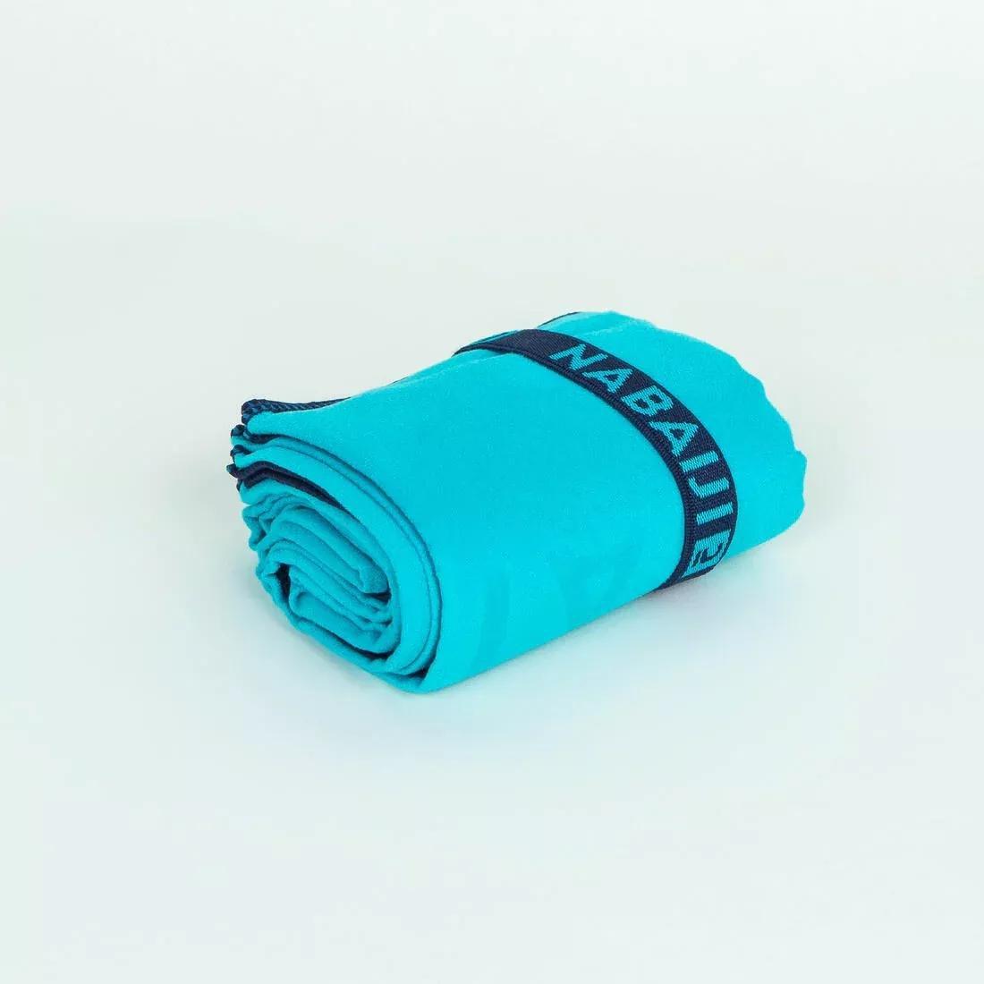 Microfibre Towel For Swimming Size M 60 X 80 Cm Double-Sided, Green, No Color, large image number 1