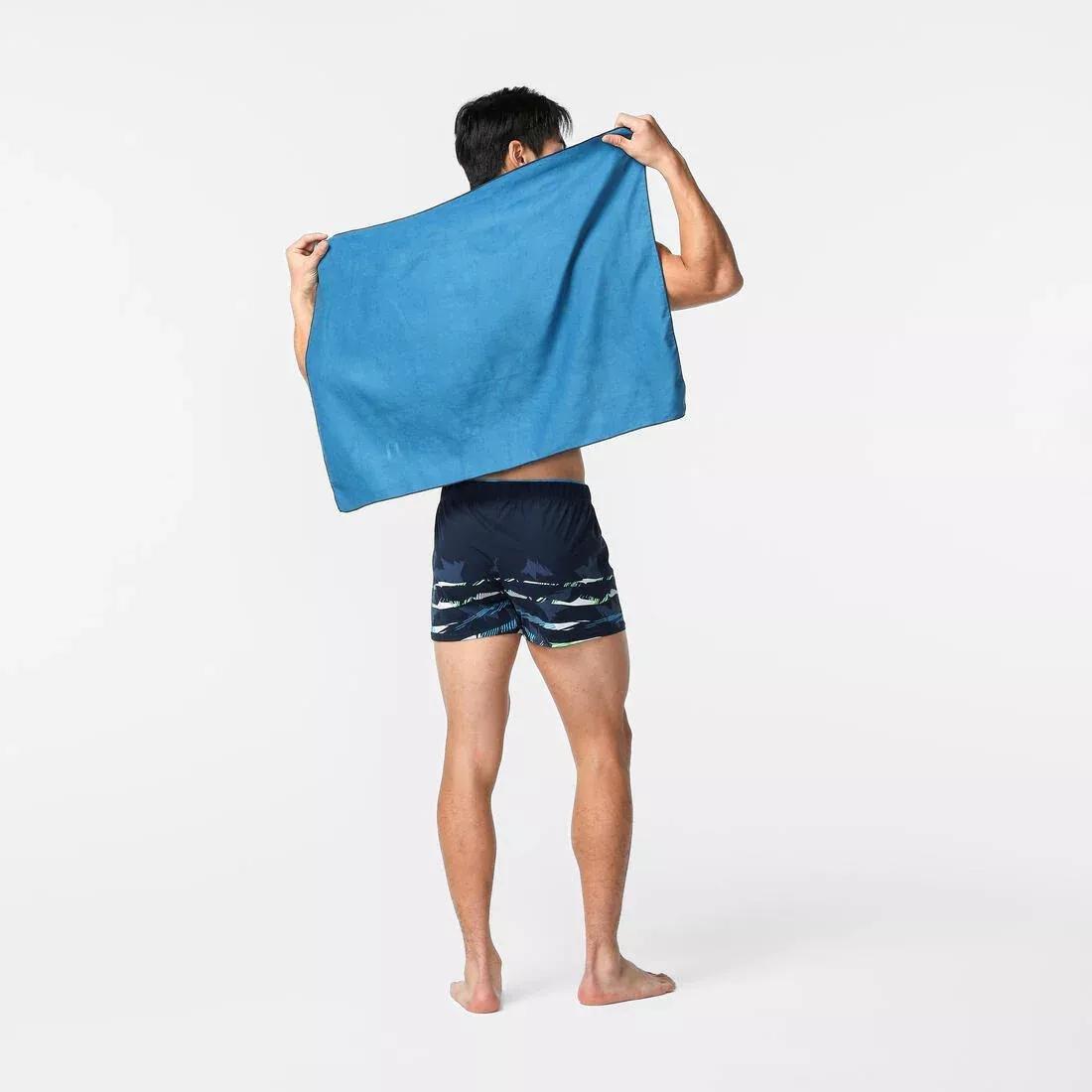 Swimming Microfibre Towel - Size S 39 X 55 Cm, blue, No Color, large image number 4
