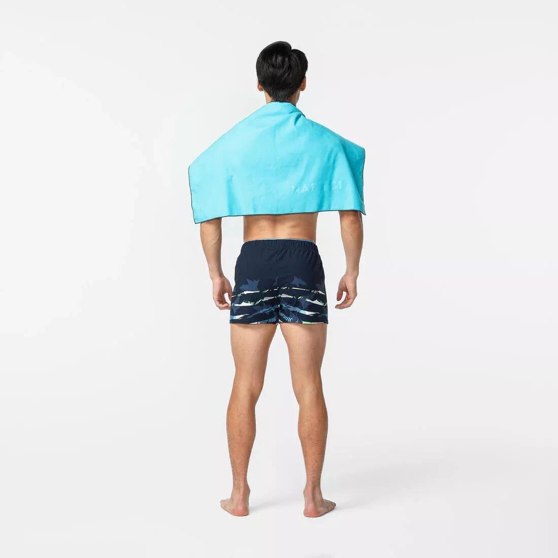 Swimming Microfibre Towel - Size S 39 X 55 Cm, blue, No Color, large image number 6
