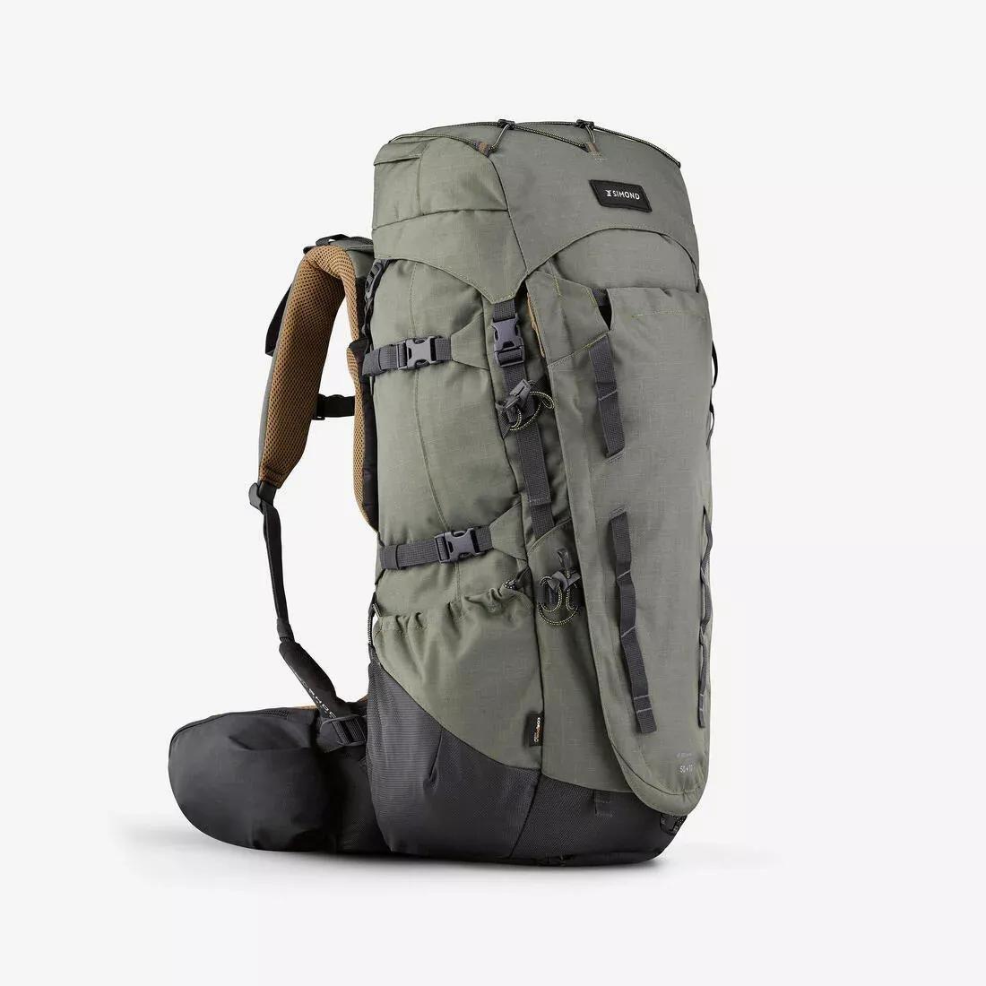 Men trekking backpack 50+10L - MT900 Symbium, Khaki, No Color, medium