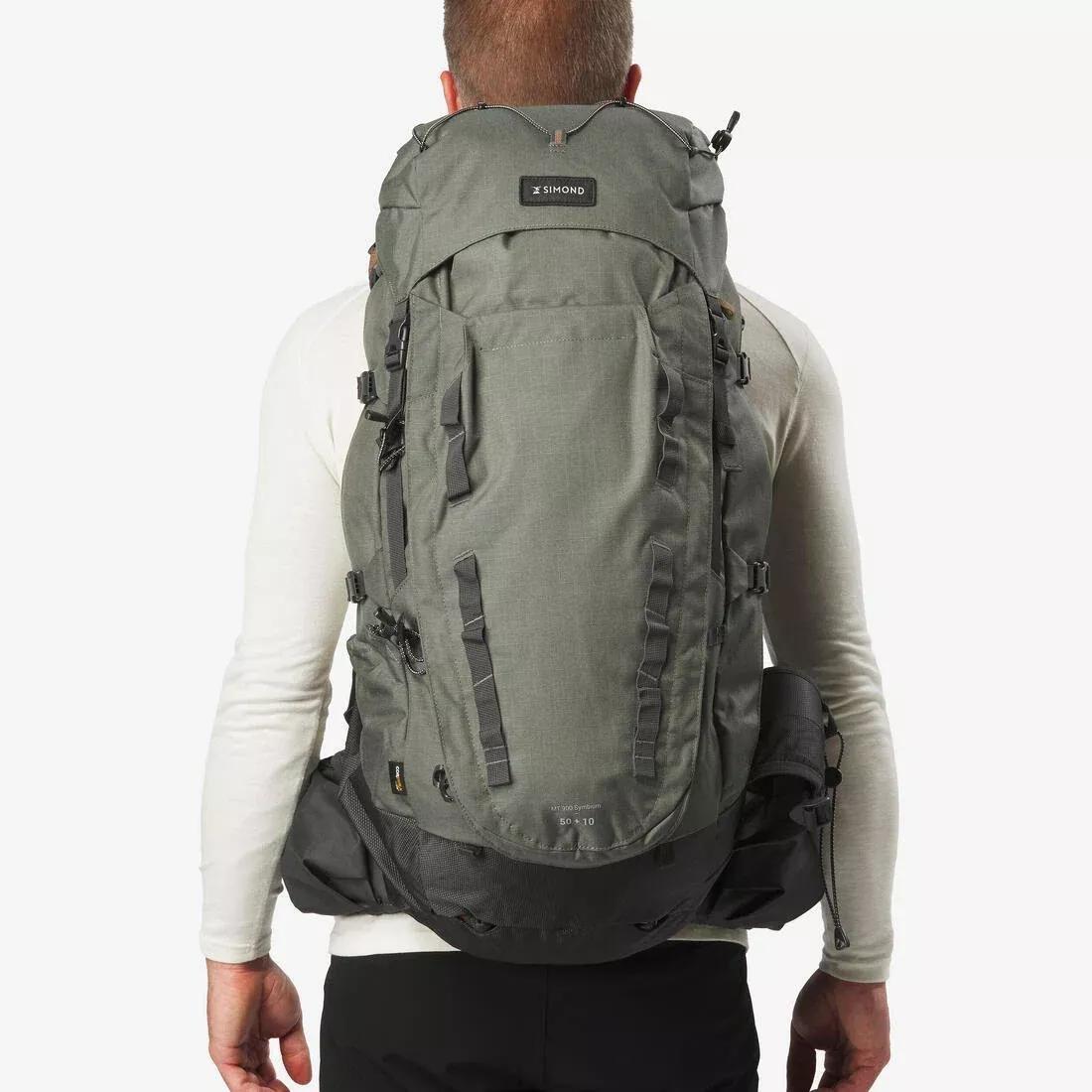 Men trekking backpack 50+10L - MT900 Symbium, Khaki, No Color, large image number 5