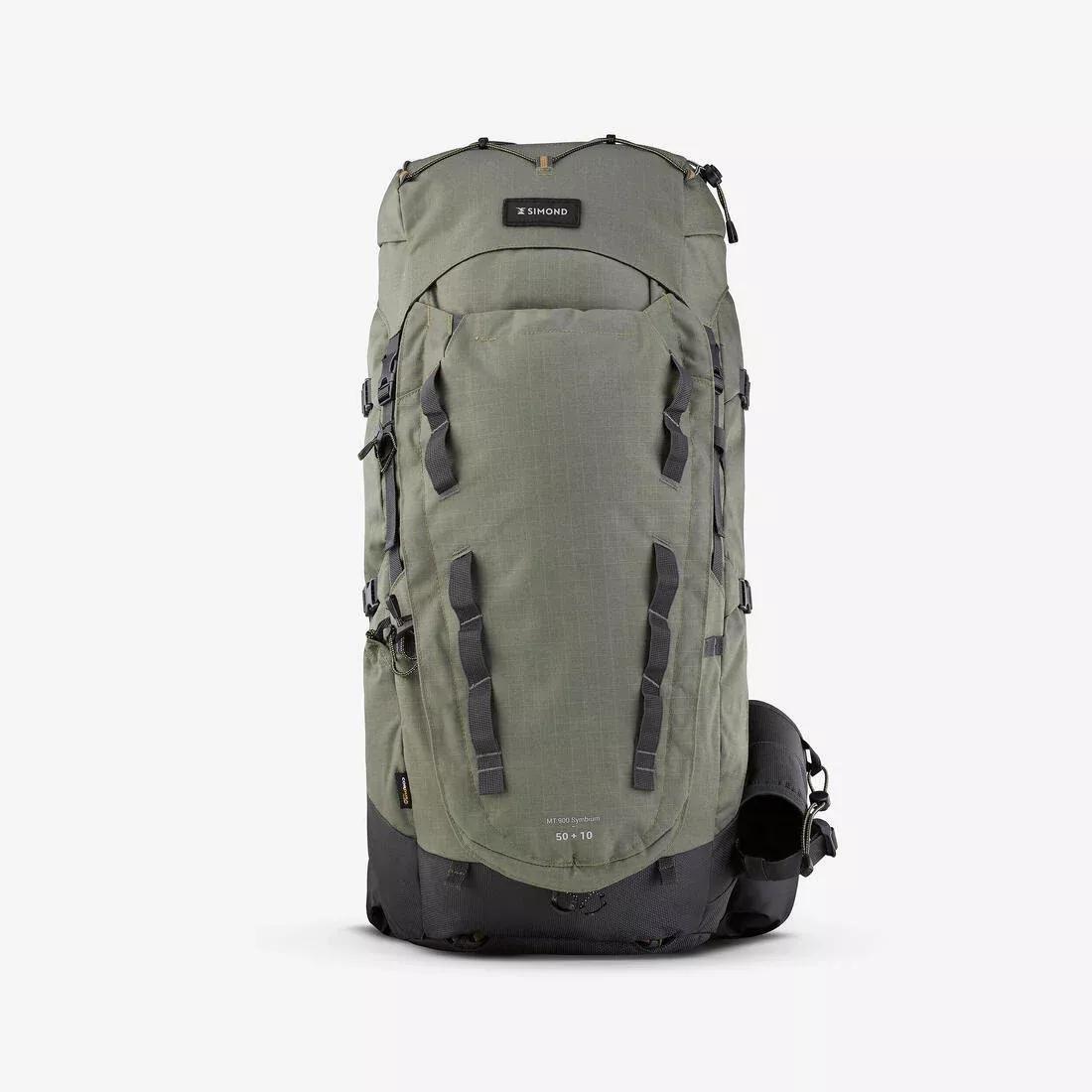 Men trekking backpack 50+10L - MT900 Symbium, Khaki, No Color, large image number 8