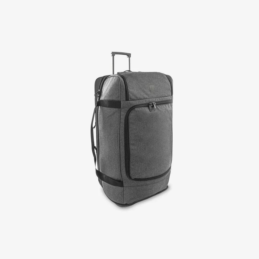 Large Football Travel Suitcase, Black, No Color, large image number 1