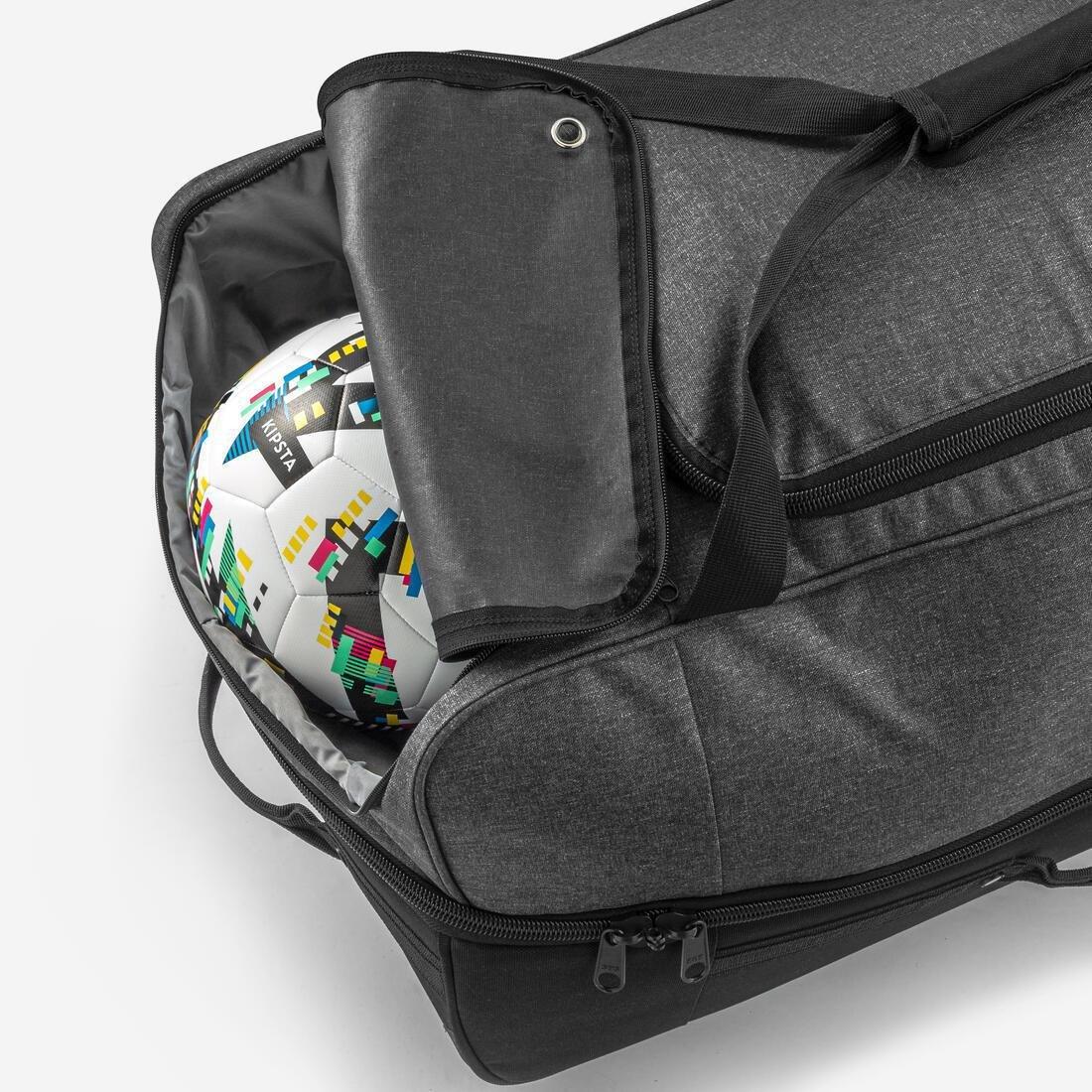 Large Football Travel Suitcase, Black, No Color, large image number 2
