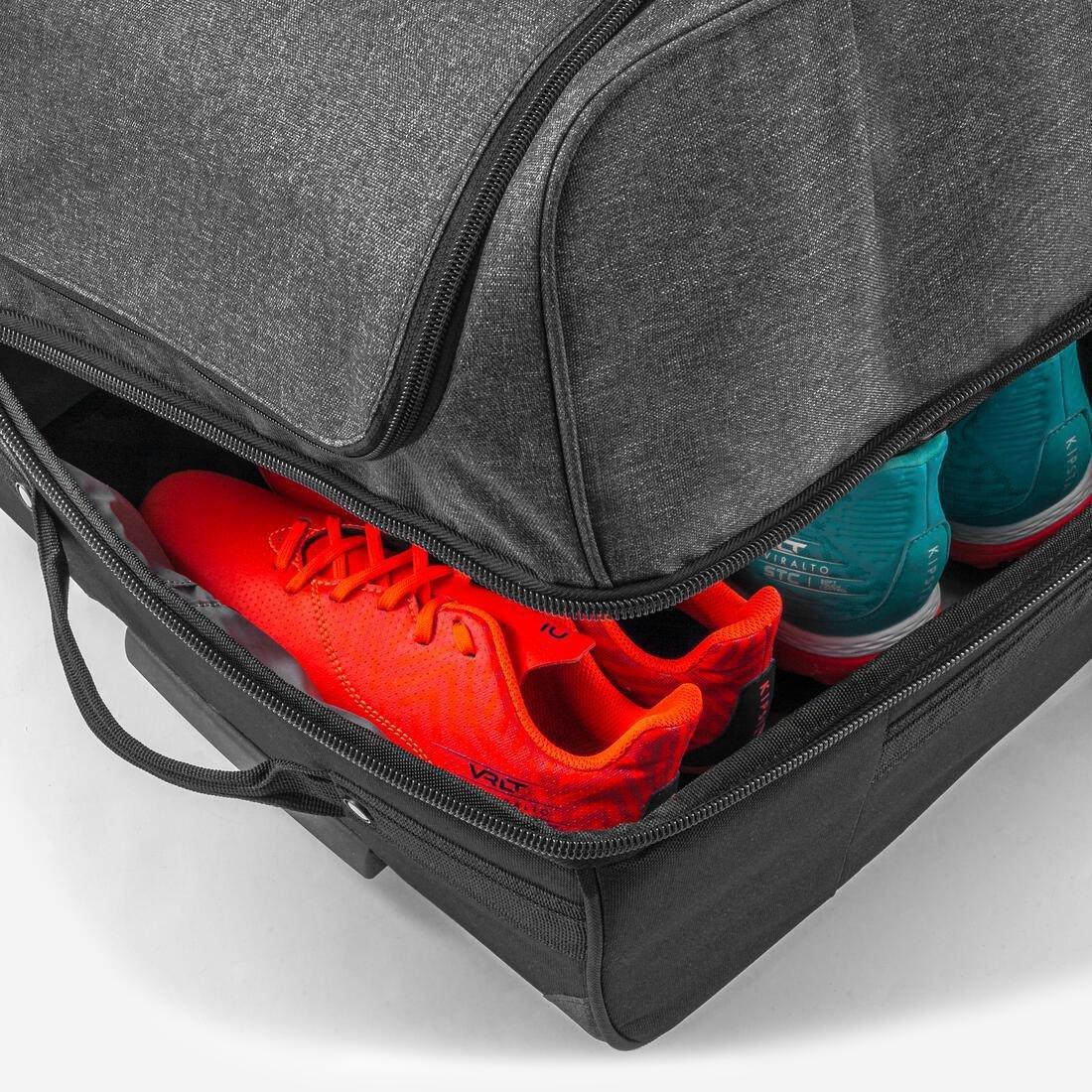 Large Football Travel Suitcase, Black, No Color, large image number 3