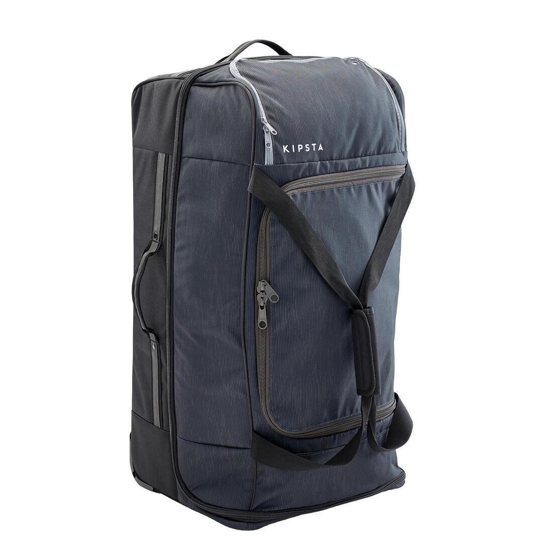 Large Football Travel Suitcase, Black, No Color, large image number 8