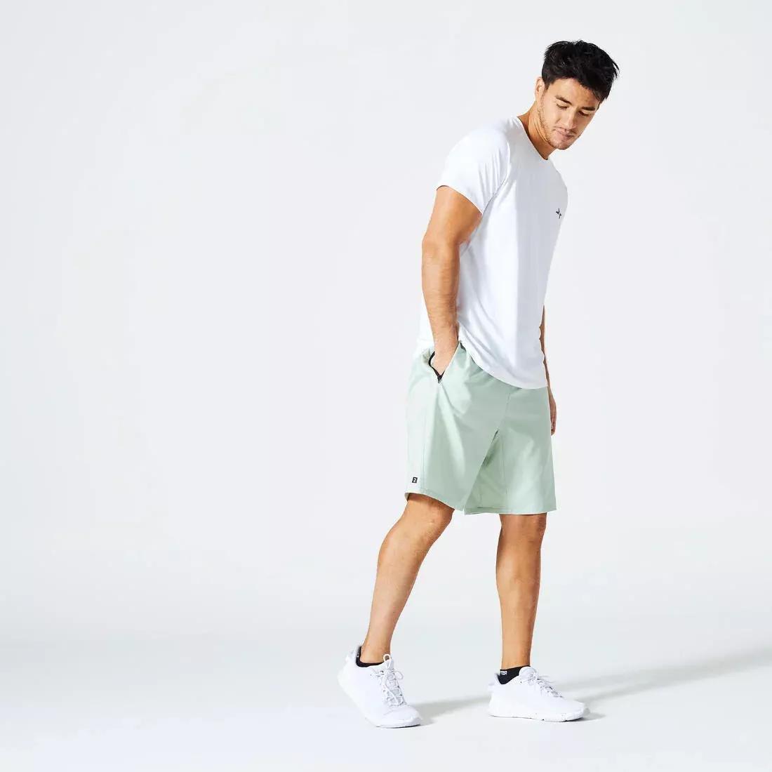 Men Fitness Breathable Essential Crew Neck T-Shirt, White, No Color, large image number 9