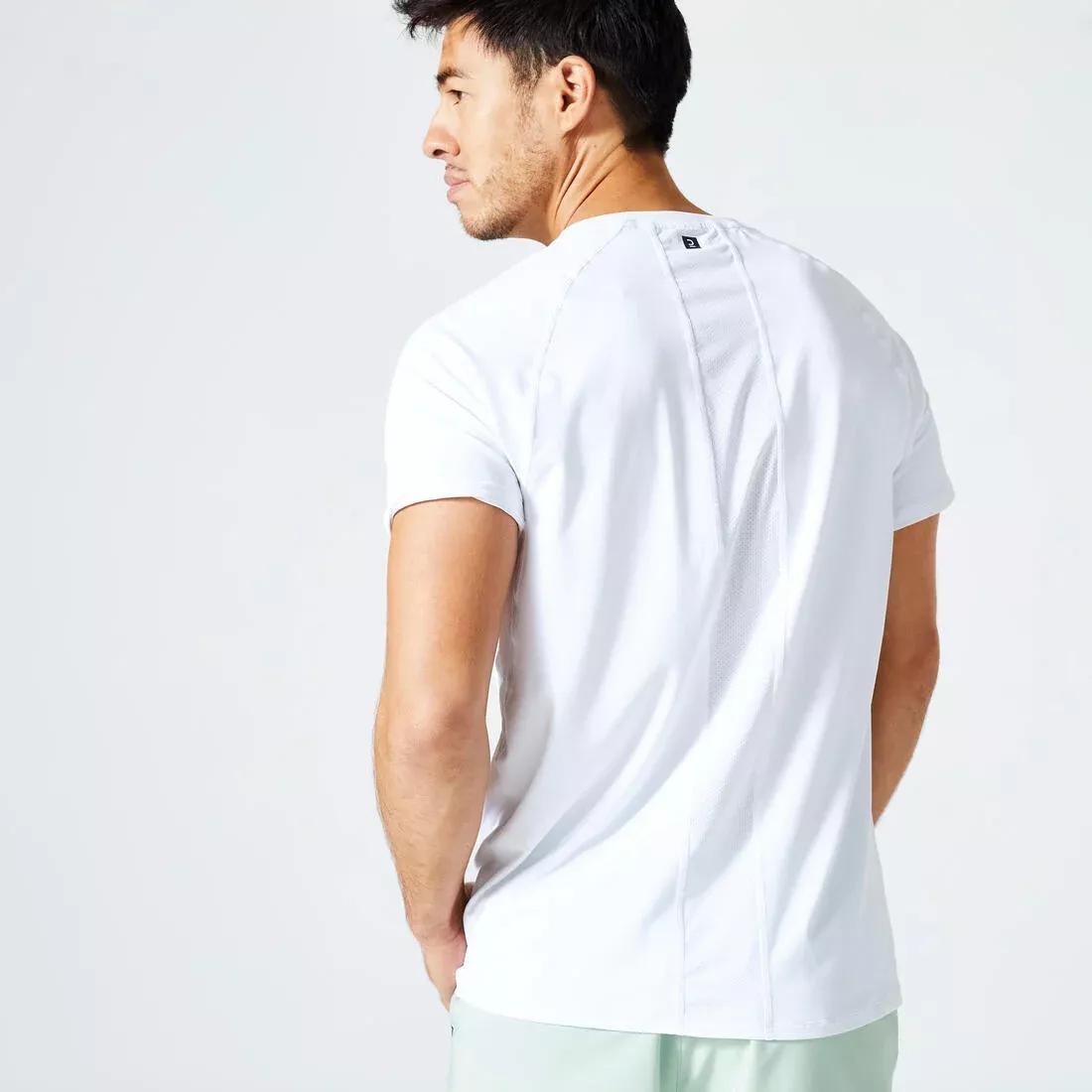Men Fitness Breathable Essential Crew Neck T-Shirt, White, No Color, large image number 10