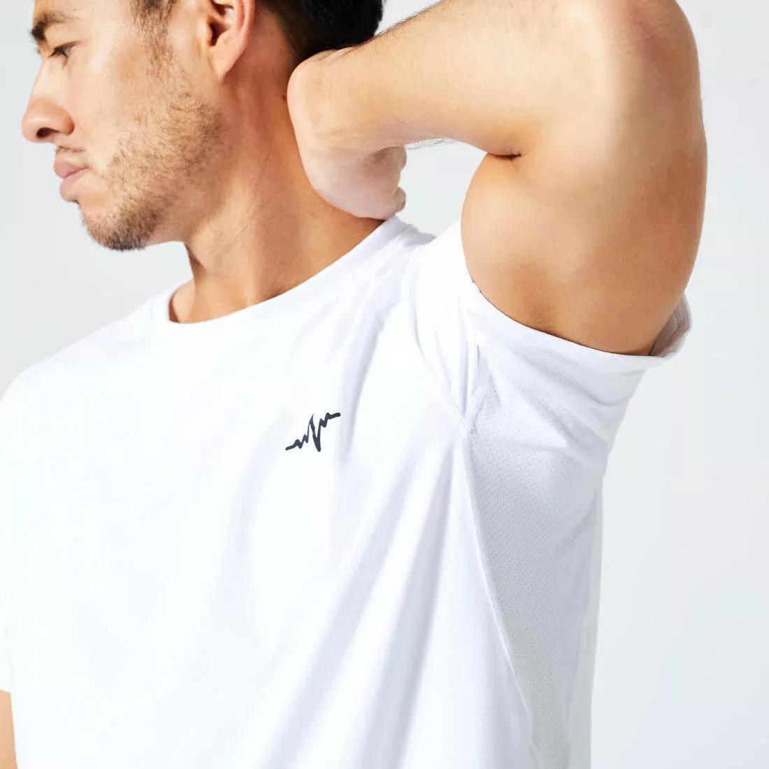 Men Fitness Breathable Essential Crew Neck T-Shirt, White, No Color, large image number 11