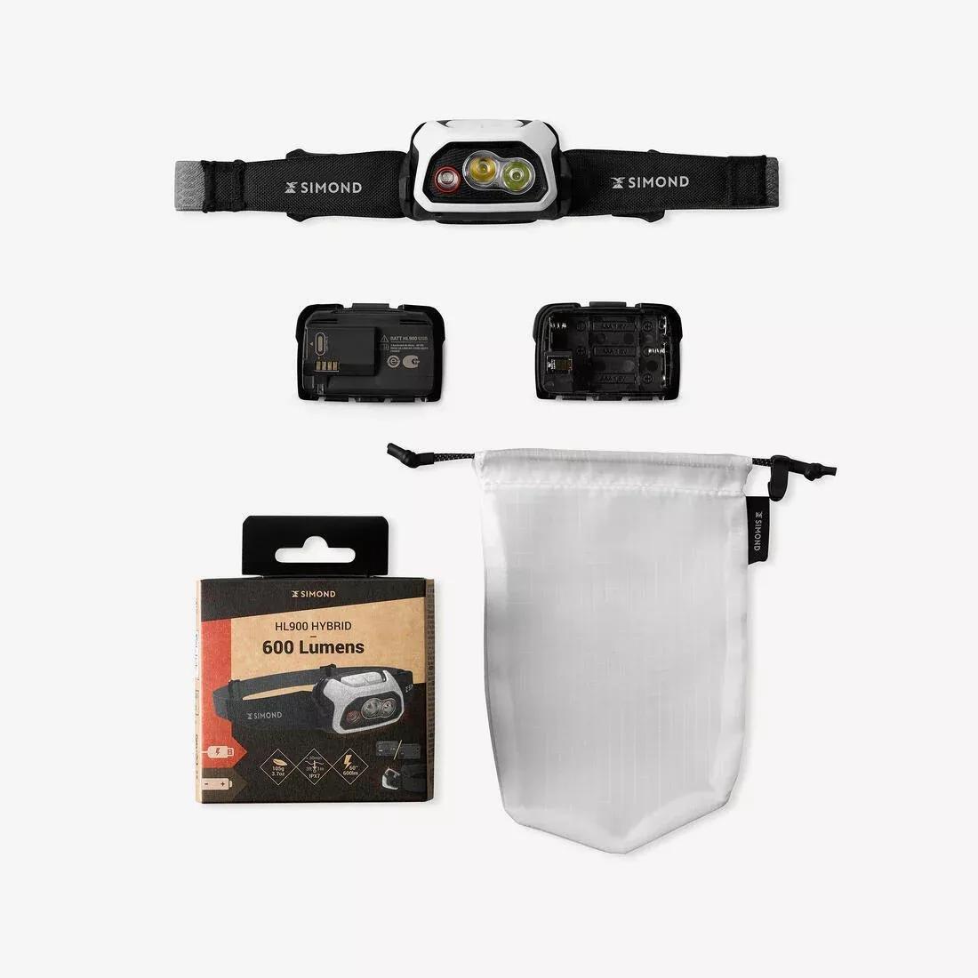 BLACK Rechargeable Head Torch - 600 lumen - HL900 USB V3, No Color, large image number 6