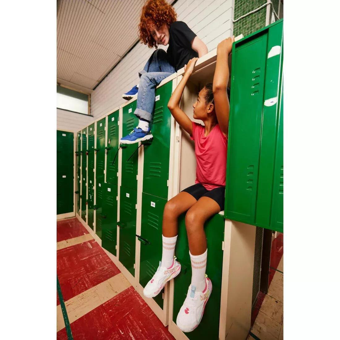 Kids Girls Multisport Cotton Cycling Shorts, Black, No Color, large image number 9