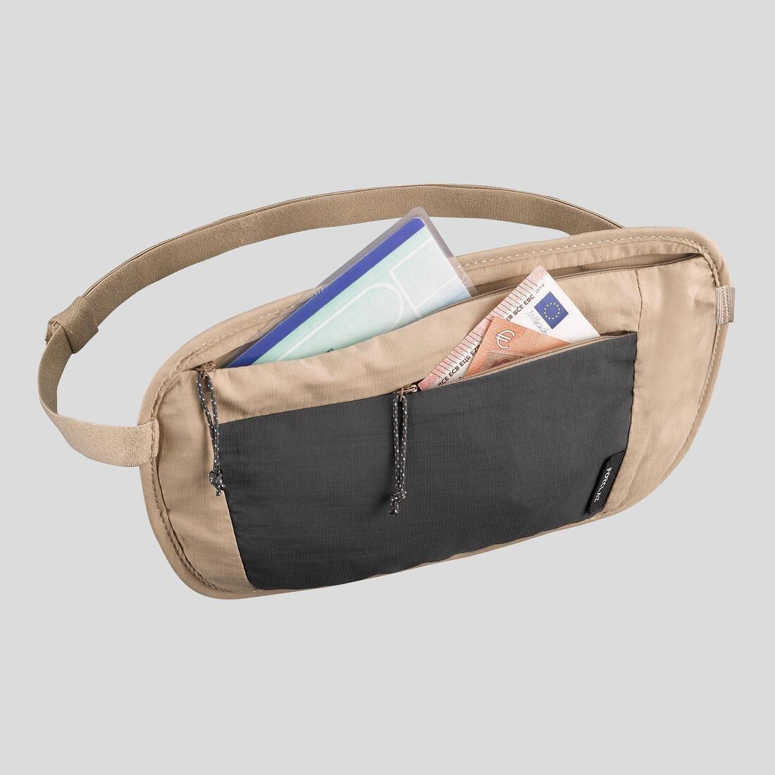 CAPPUCCINO BEIGE Discreet Travel Trekking Bum Bag TRAVEL RFID - Beige, No Color, large image number 8