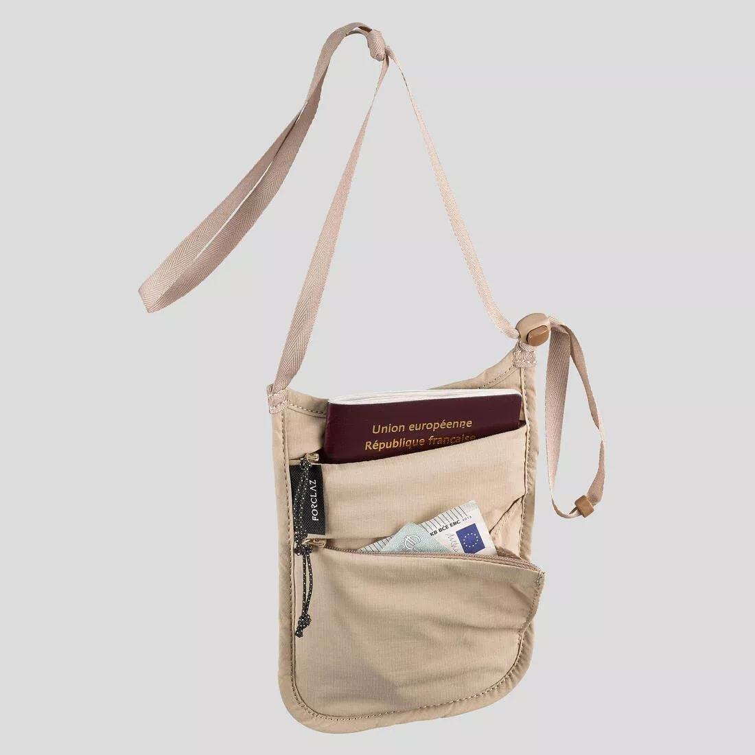 Discreet Neck Pouch - Travel Rfid, Beige, No Color, large image number 1
