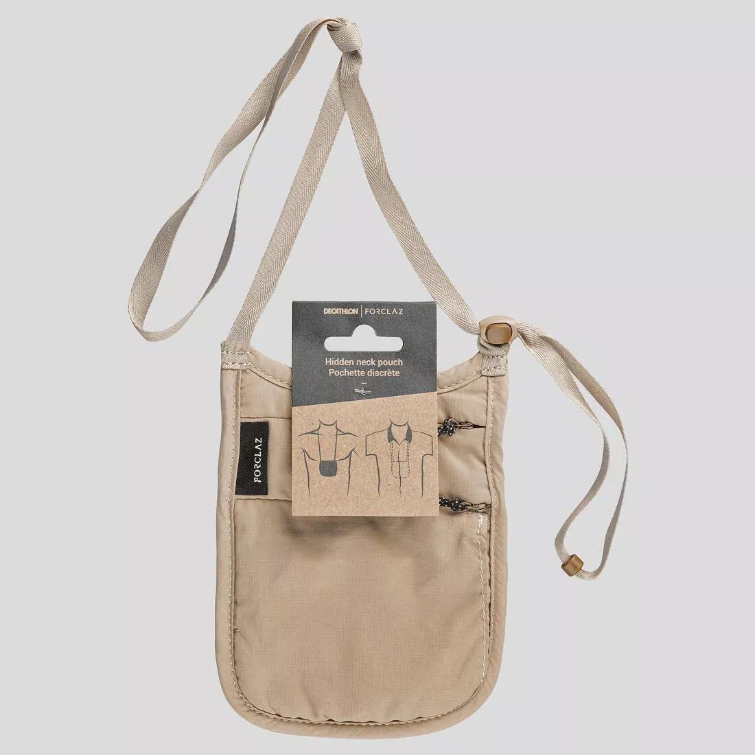Discreet Neck Pouch - Travel Rfid, Beige, No Color, large image number 2