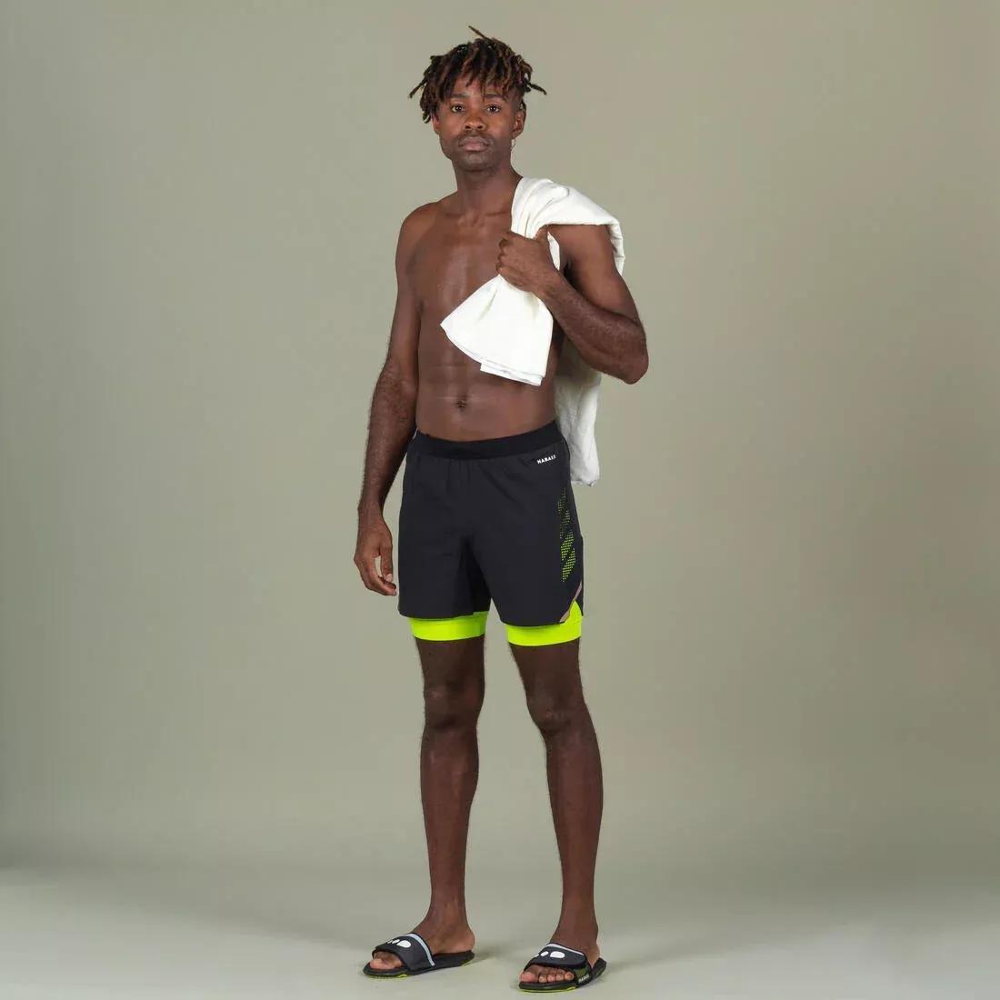 Men Swimming Jammer-Swim Short - 500 Fiti, Black, No Color, medium