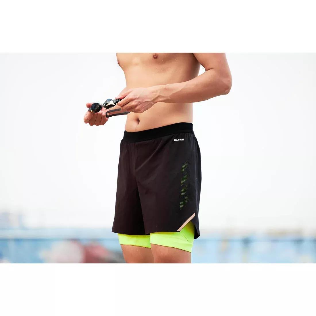 Men Swimming Jammer-Swim Short - 500 Fiti, Black, 5401_000, large image number 7
