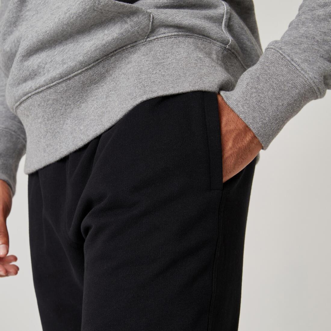 Men Slim-Fit Fitness Jogging Bottoms - 500, Grey, , large image number 13