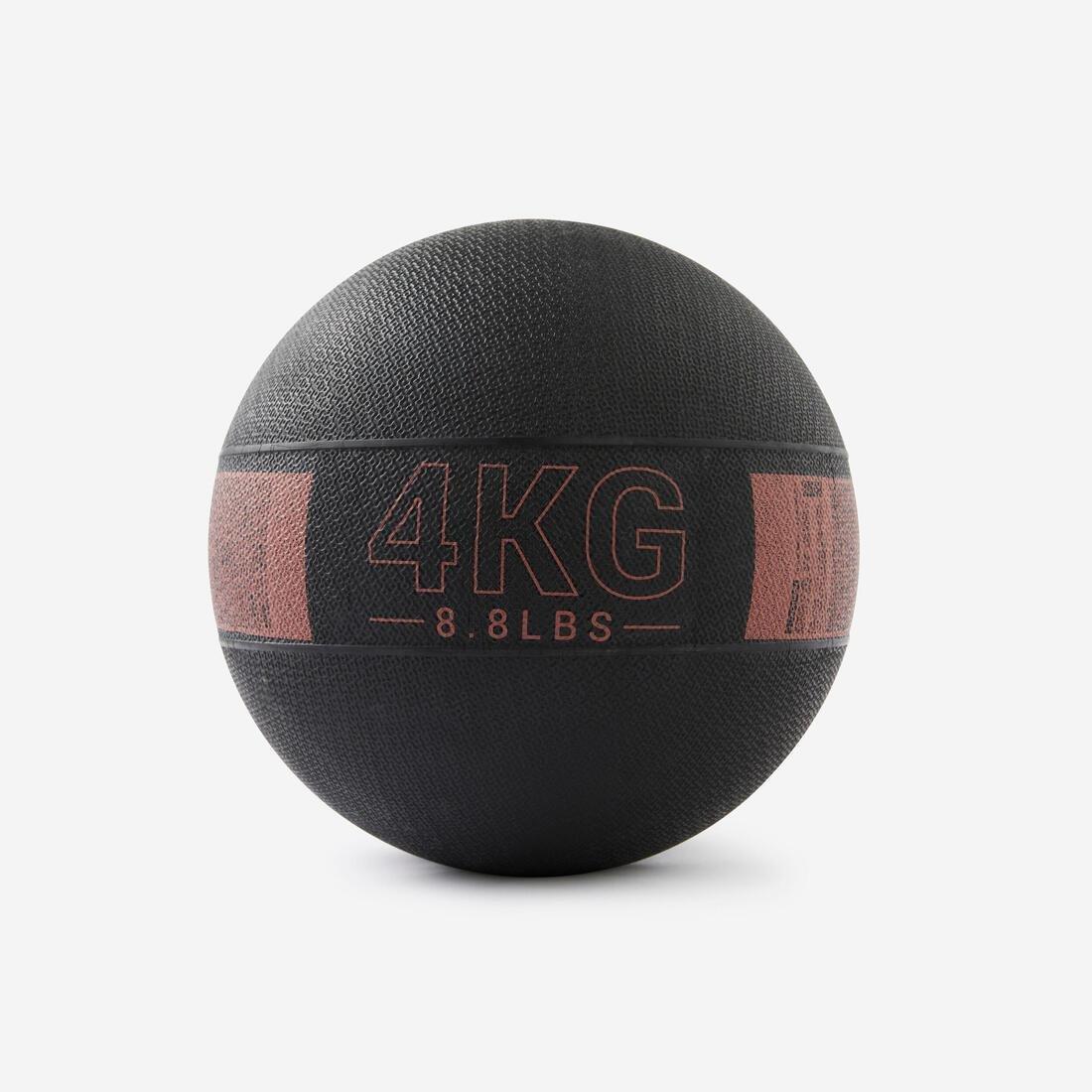 BLACK 3 kg Rubber Medicine Ball, No Color, medium