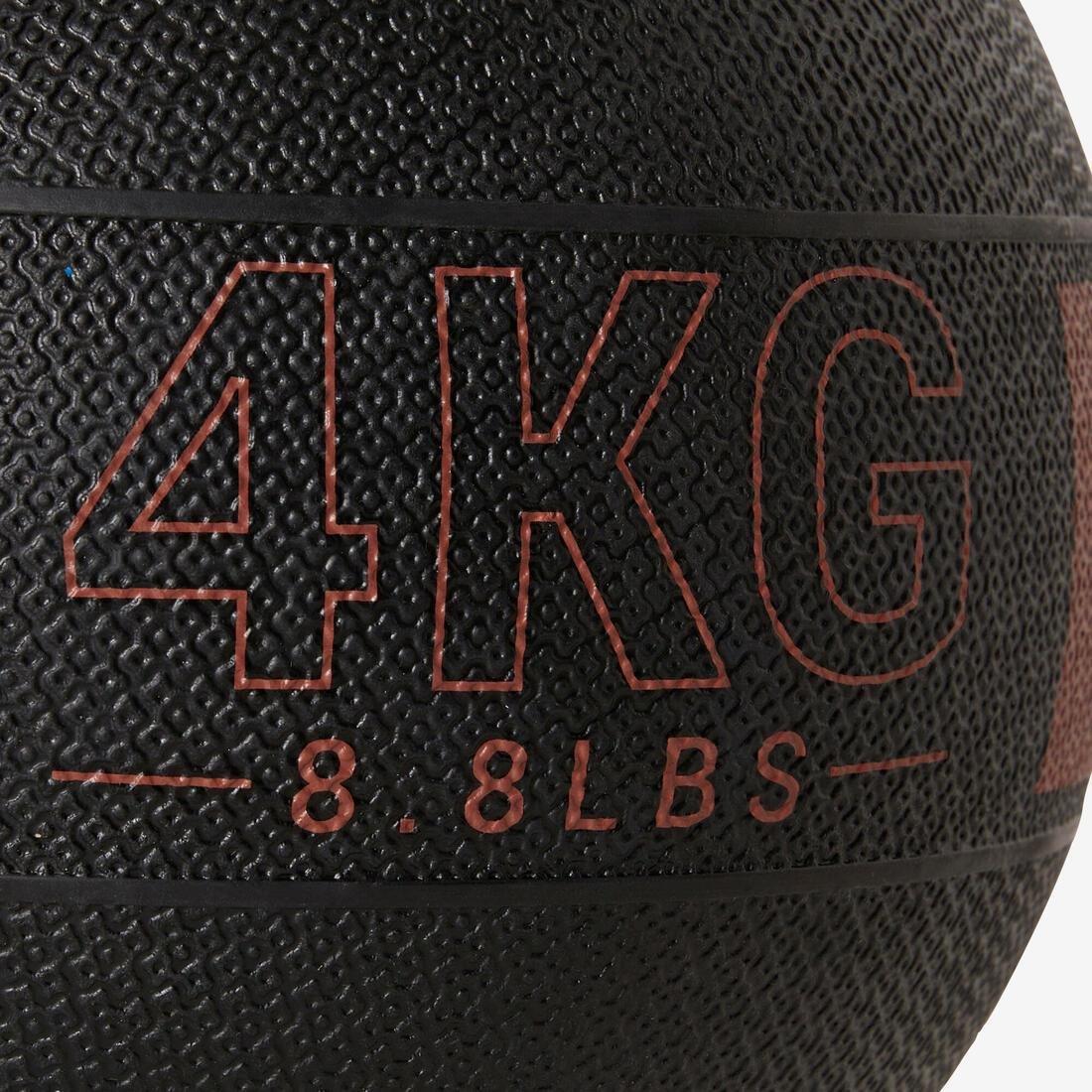 BLACK 3 kg Rubber Medicine Ball, No Color, large image number 2