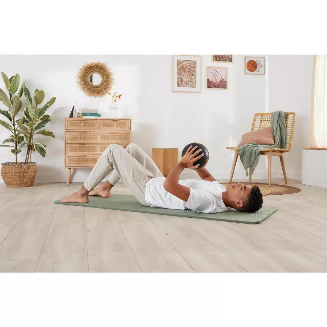 BLACK 3 kg Rubber Medicine Ball, No Color, large image number 4