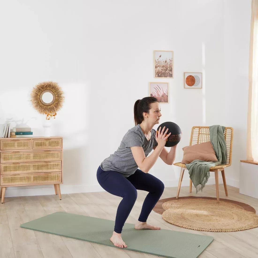 BLACK 3 kg Rubber Medicine Ball, No Color, large image number 6