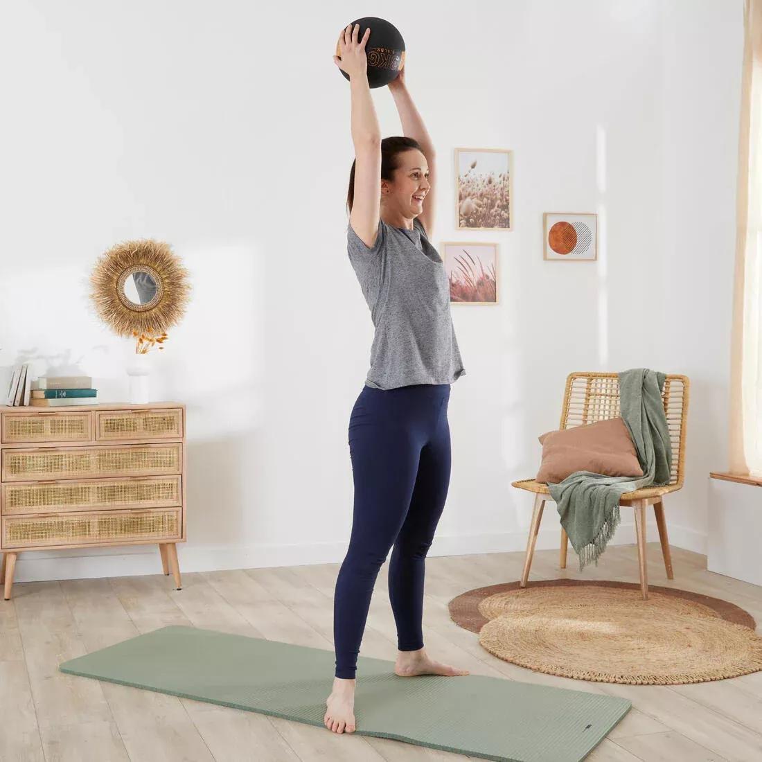 BLACK 3 kg Rubber Medicine Ball, No Color, large image number 8