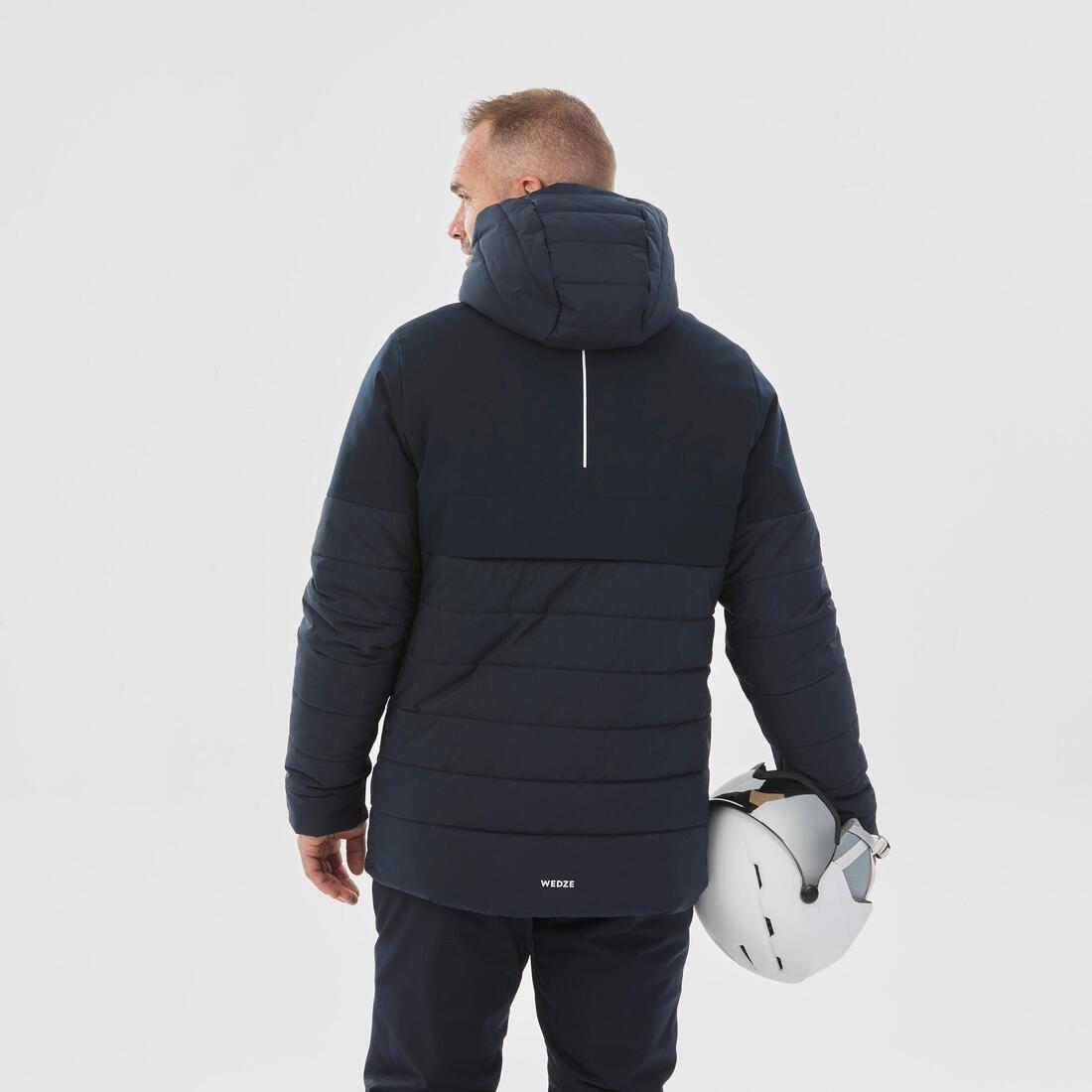 ASPHALT BLUE Men's Mid-Length Warm Ski Jacket 100, , large image number 2