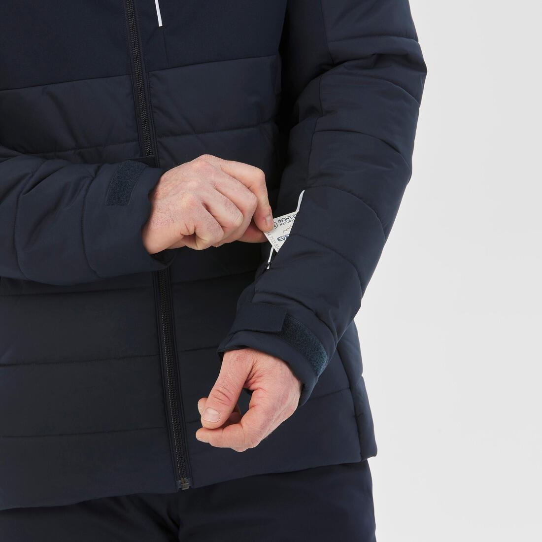 ASPHALT BLUE Men's Mid-Length Warm Ski Jacket 100, , large image number 4